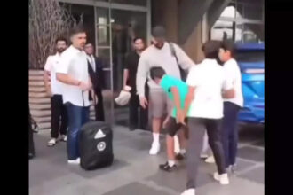 Watch: Young fan touches Rohit Sharma’s feet, wishes him for T20 World Cup | Cricket News