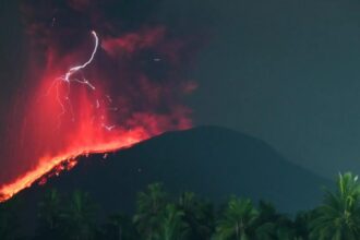 Indonesia’s Mount Ibu erupts as disaster agency warns of possible floods, cold lava flow