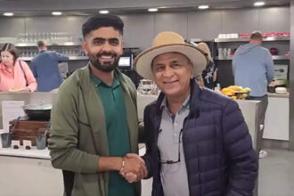 T20 World Cup: Babar Azam interacts with cricketing icon Sunil Gavaskar in Dallas – Watch | Cricket News