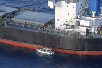 Cargo ship hit by missile in Gulf of Aden in suspected attack by Yemen Houthi rebels. No one hurt Cargo ship hit by missile in Gulf of Aden in suspected attack by Yemen Houthi rebels. No one hurt