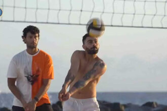 Watch: Indian cricketers unwind with a game of volleyball at Barbados beach | Cricket News
