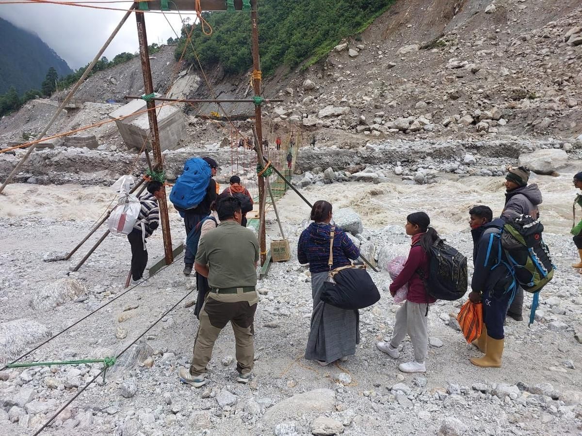 The bridge has re-established connectivity to border villages cut off due to persistent heavy rains and has provided much-needed relief to the local population affected by the severe weather conditions