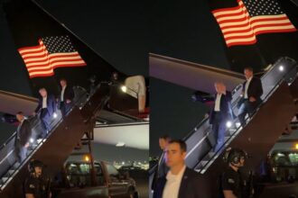 Watch: Donald Trump waves as he is seen for the first time after assassination attempt