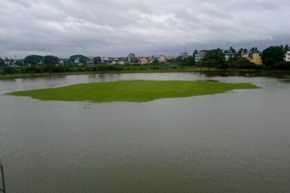 KSCA Navule Stadium inundated in Shivamogga following heavy rains