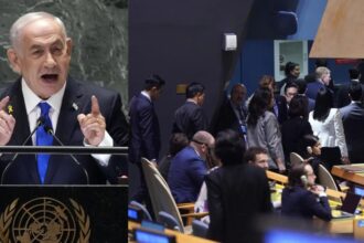 Diplomats walkout during Netanyahu’s speech as Israeli airstrikes rage across Lebanon