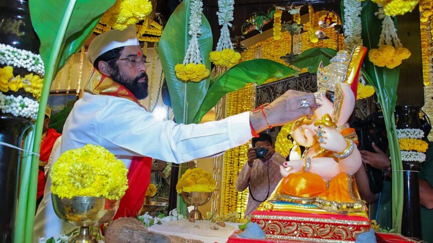 Maharashtra CM, other leaders bring home Lord Ganesh on Ganesh Chaturthi as 10-day festival begins