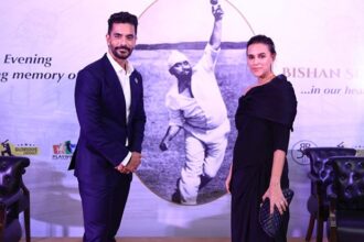 Angad Bedi, Neha Dhupia organize special event in Delhi to honor late father Bishan Singh Bedi, announce revamp of his coaching : Bollywood News