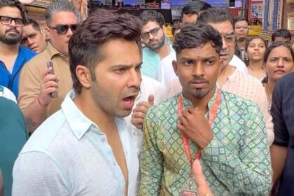 Varun Dhawan goes viral for walking barefoot to seek blessings from Lord Ganesha : Bollywood News