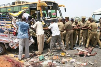 12, including 8 children, die in bus-tempo collision in Rajasthan’s Dholpur