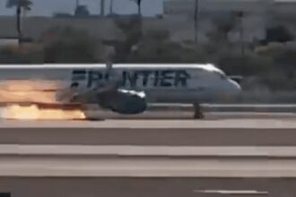 Flight 1326: Watch: Flight from San Diego catches fire during landing at Las Vegas airport