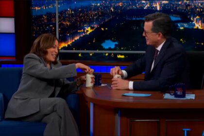 Watch: Vice President Kamala Harris cracks open a beer during ‘Late Show’ while on campaign trail