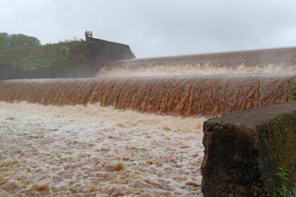 Roads inundated following heavy rains in Shivamogga district of Karnataka