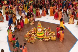 Telangana tradition take centerstage at the GTA Detroit Bathukamma celebrations