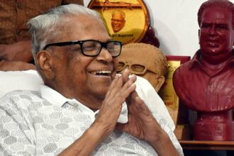 Communist veteran, freedom fighter, and former Chief Minister V. S. Achuthanandan turns 101