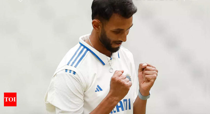Fiery Prasidh Krishna grabs two-in-two in first over, dents Australia A’s chase early. Watch |