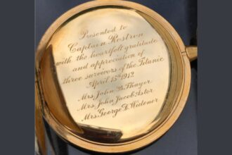 Historic gold pocket watch gifted to Titanic rescue captain fetches record £1.56 million at auction