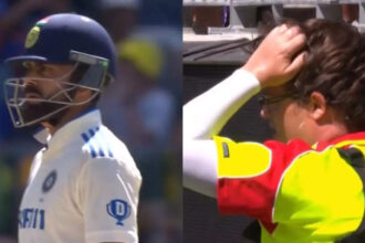 India Vs Australia: OUCH! Virat Kohli’s six hits steward on head, leaves Indian batter concerned. Watch | Cricket News