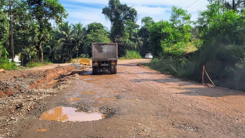 Slush pools disapper, yet potholes and craters along Punjalakatte-Charmadi stretch of NH 73 irk road users