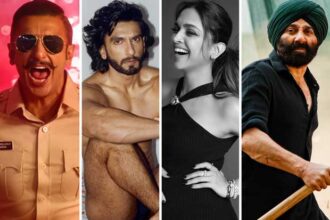 Ranveer Singh in Singham Again refers to his nude photoshoot, Deepika Padukone’s pregnancy; pays homage to Sunny Deol’s Gadar 2 : Bollywood News