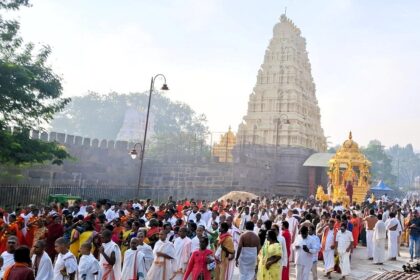 Srisailam: Swarnarathotsavam enthrals devotees – The Hindu