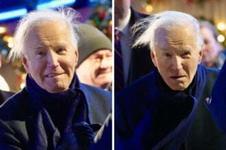 Biden’s bad hair day draws ghostly comparisons at White House Christmas event