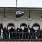 Watch: Rebel flag raised over Syrian embassy in Russia