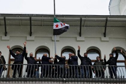 Watch: Rebel flag raised over Syrian embassy in Russia