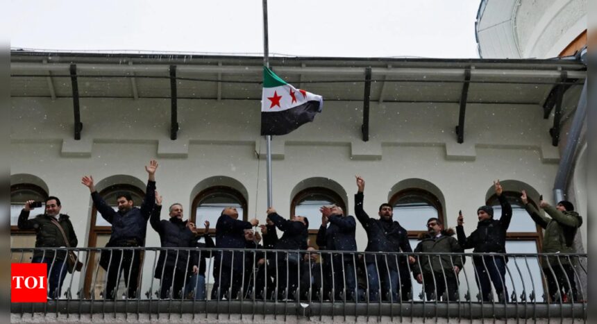 Watch: Rebel flag raised over Syrian embassy in Russia