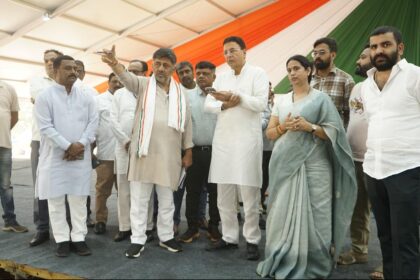 DKS inspects preparations for Belagavi Congress session centenary celebrations