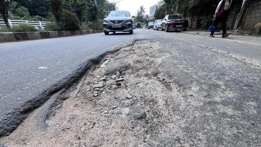 After rain, potholes resurface yet again affecting Bengaluru traffic