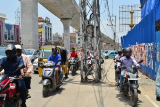 Poles and transformers in the way of Hyderabad traffic to be removed