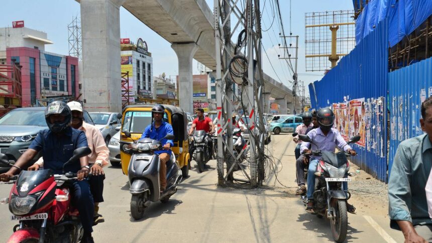 Poles and transformers in the way of Hyderabad traffic to be removed